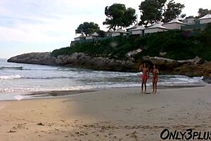 Spanish swingers, ready for beach gangbang with double penetration and bukkake finish?