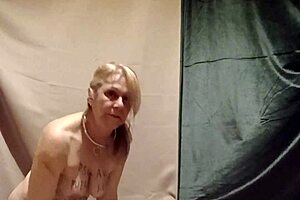 omg french housewife esclave f gagging on dildo deepthroat training and chained masturbation 😩💦