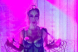 italian milf artemisia puffs cigarette seductively outdoors in ponytail