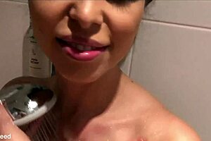 Things Heat Up In Shower With Busty Kira Queen