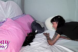 tattooed aurora anarchy trades ink for daddy's deep creampie fix