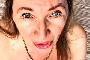 the cougar strips and rides dildo turning vampire seductress
