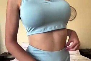 Stepmom sneaks webcam show flashing her huge natural tits to me