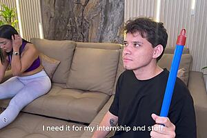 i meet curvy colombian milf in park fuck her tight pussy at home while stepson watches