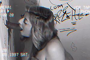 STEPMOMMY SUCKS GLORYHOLE COCK WHILE VOYEUR TAPES EVERY SLURPY MOMENT