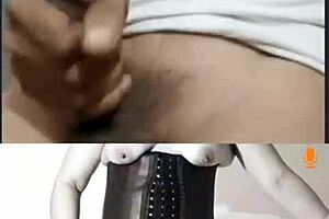 Latina milf prostitute rams huge dildo deep in shaved pussy on public webcam chat