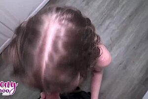 Boss fills babysitter sunny daze's pussy creampie on kitchen counter!