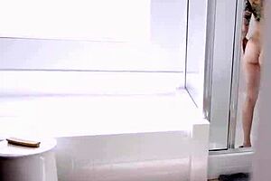 Stepmom's dirty shower dildo secret exposed - horny senators wife craves public cock 😏🚿🍆