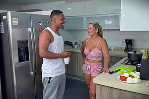 my best friend's colombian blonde milf stepmom craves bbc from young guys like me