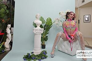 bts: brenna mckenna's playful heels and miniskirt tease backstage heat!