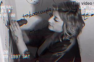 STEPMOMMY SUCKS GLORYHOLE COCK WHILE VOYEUR TAPES EVERY SLURPY MOMENT