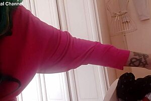 Mommy's see-through panties hide her punishment fart lesson for naughty boys