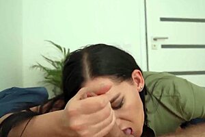 stepmom catches my morning wood, milf tits milk it out