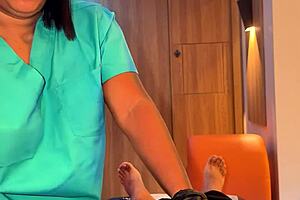 pov latina sensual massage hj blowjob bedroom relax