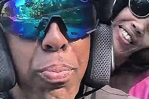 I'm broke blonde MILF grabbing Uber moto in Copacabana!