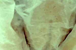 20YO Virgin's Shaved Pussy Soaks Wet Tissue Paper!