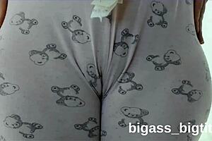 Chubby BBW Milf's Cameltoe Bursts in Pajama Masturbation Ecstasy