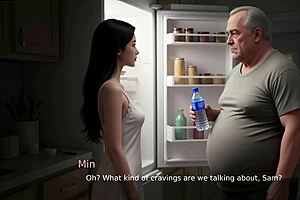 What happens when a naughty hotwife trains with a monster cock old man outdoors?