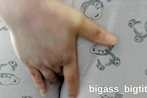 check out this camel toe bulging while i masturbate in pajamas