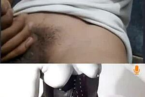 Latina milf prostitute rams huge dildo deep in shaved pussy on public webcam chat