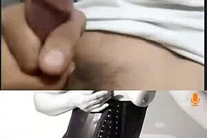 Latina milf prostitute rams huge dildo deep in shaved pussy on public webcam chat