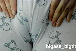 hey, rubbing my pussy through these cozy pajamas feels so good...