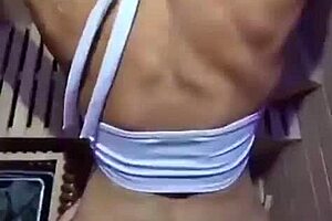 Sauna fuck ends intense bedroom pounding girlfriend!