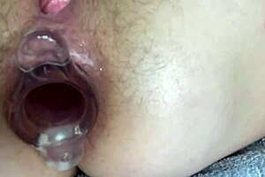 watch me stretch this hairy asshole huge with big plug... ouch but i crave anal fisting!