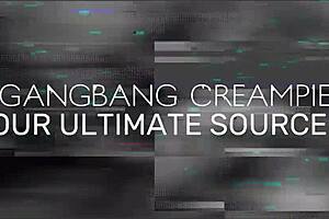Gangbang creampie sofie marie stuffed with hot creampies in wild gangbang