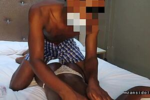 petite ebony babe gets fucked by black cock