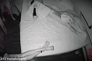 Nightvision number five wife sharing in total darkness with heels