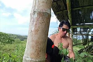 perverted stepfather fucks busty stepdaughter in abandoned shack