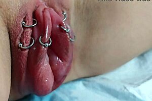 New pussy pump swells and pierces sensitive milf lips