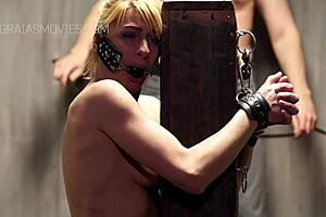on knees for brutal whipping
