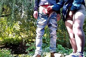 Want me to jerk your dick outdoors?