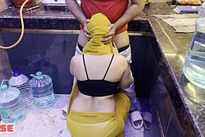 alisha bhabhi enjoys kitchen chudai fun