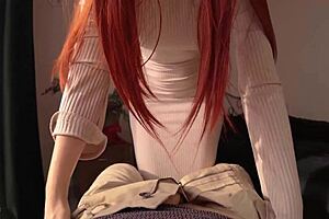 hey stepmom catches my morning wood and lets me cum all over her fat ass