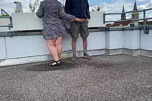 No matter how hard the plump mother-in-law tried pissing splashed all over her legs
