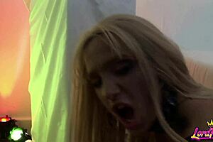 lingerie-clad blonde amy azurra sucks and fucks wildly in stockings
