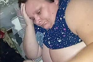 Step mommy gives step son blowjob and handjob