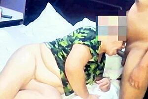 girlfriends grandma rides hard and takes a creampie