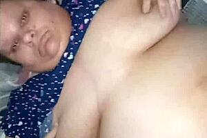 Step mommy gives step son blowjob and handjob