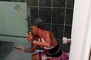i watch my stepmom clean the shower in the bathroom