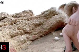 Slutty Blonde Milf Fucked Hard On Beach