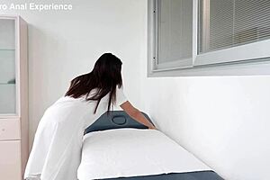 Italian gynecologist examines patient her way