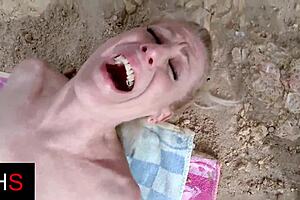 Slutty Blonde Milf Fucked Hard On Beach