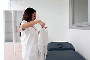 Italian gynecologist examines patient her way
