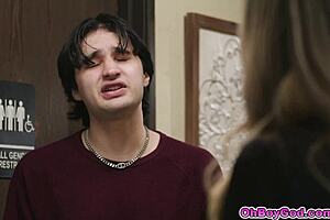 andi avalon blindfolded for stepson coworker threesome fun