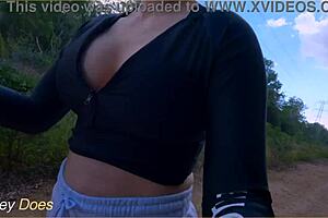 wifey public cleavage flashing in a tight shirt