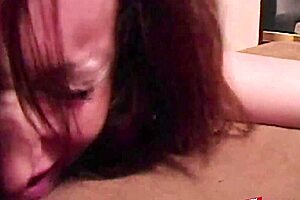 experienced milf wears lingerie while banging the stud and making him cum inside her stockings